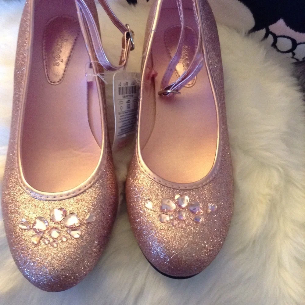 Pink heels glitter special occasion shoes